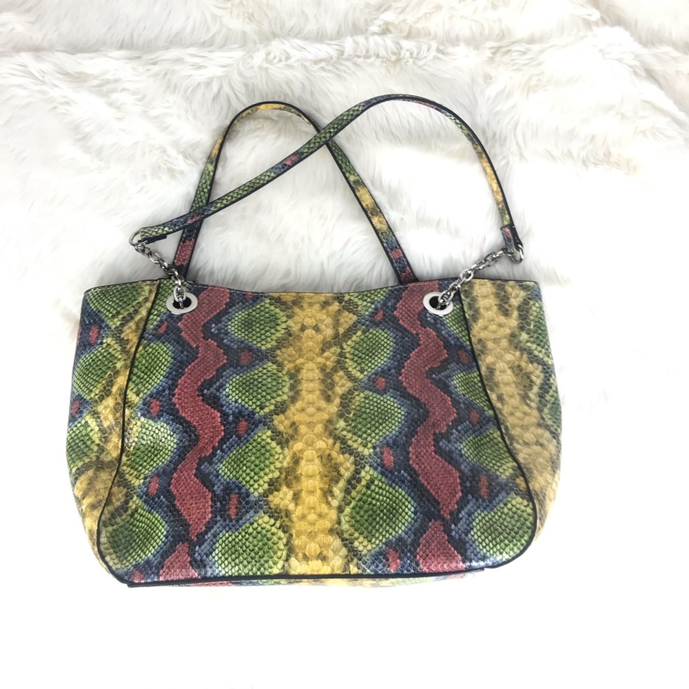 Beautiful Faux Snake Skin Bag Multicolored